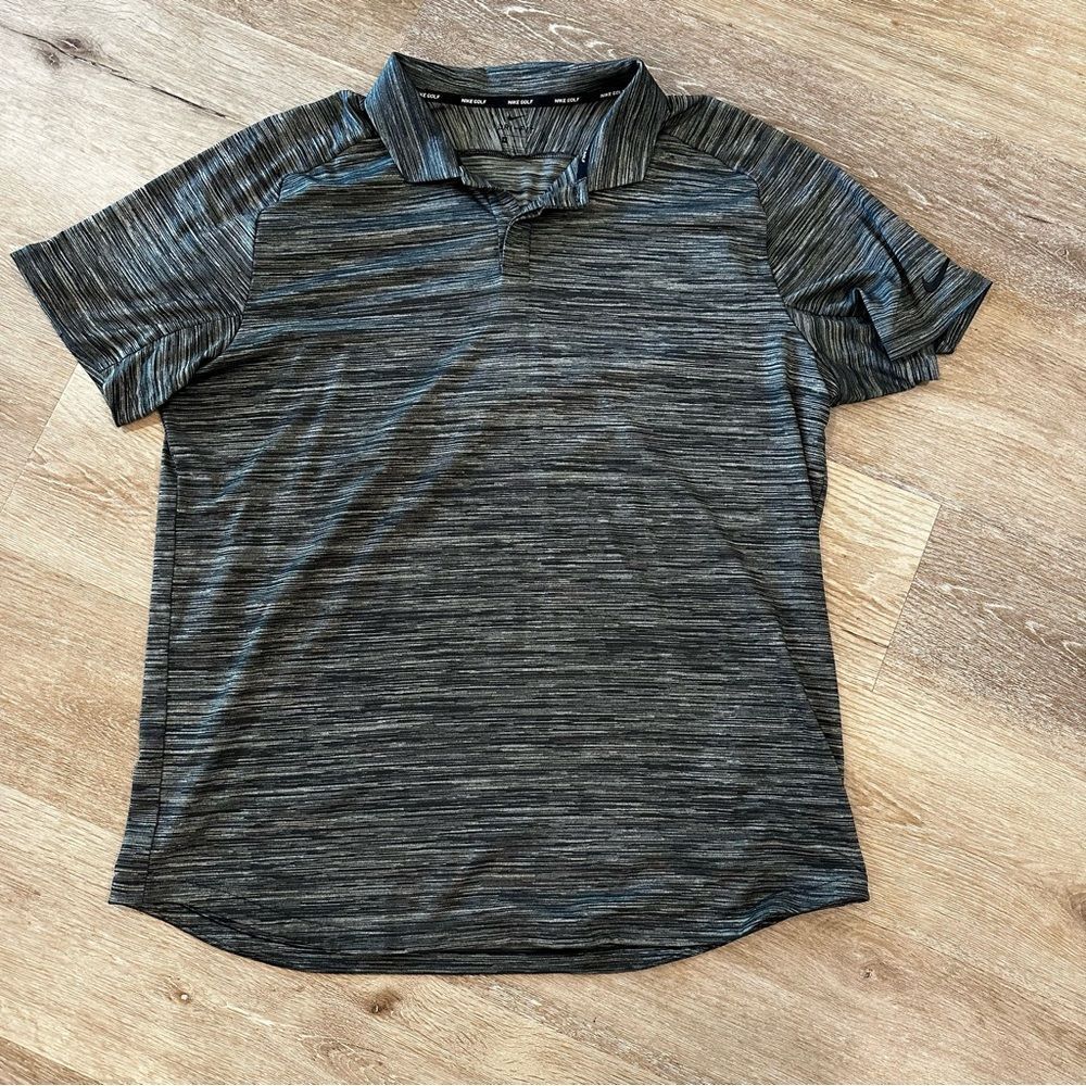 Nike Golf Grey Black Polo shirt size XL